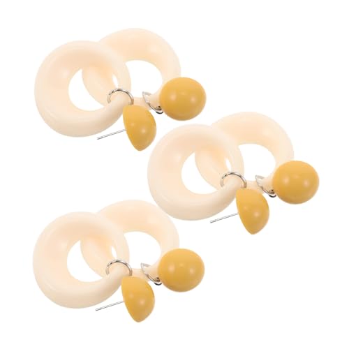 Outanaya 3 Paare Geometrische Acrylohrringe Rund Hohl Design Leicht Komfortabel Damen Statement Schmuck Für Party Alltag von Outanaya