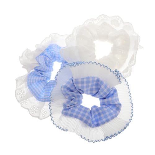 Outanaya 3stücke Haargummis Für Frauen Und Mädchen Elastische Haargummis Mit Spitzenrand Dehnbare Für Dickes Und Dünnes Haar Pferdeschwanzhalter Accessoires Für Verschiedene Anlässe von Outanaya