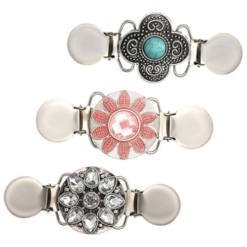 Outanaya 3 Stück Teiliges Kreative Strickjacken-broschen aus Langlebiger Legierung Modische Anstecknadeln und Clips für Damen Vielseitig Einsetzbar mit Schal Pullover und Bolero Robust und von Outanaya