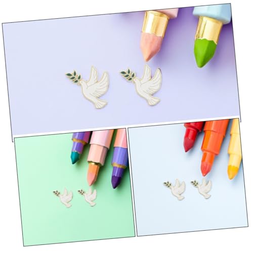 Outanaya 3 Stück Vintage Taubenbroschen mit Olivenzweig Tierischer Anstecker aus Robustem Metall Vielseitige Kleidung und Rucksack Pins Kompakt und Tragbar Klassisches Friedenssymbol von Outanaya