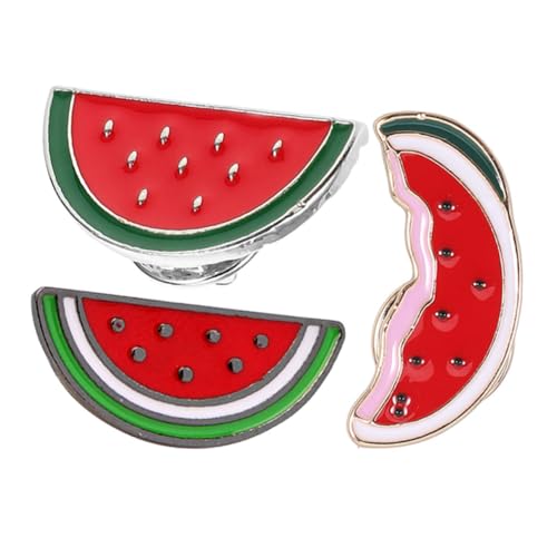 Outanaya 3 Stück Wassermelonen Broschen Anstecknadeln Kreative Anstecker für Kleid Schal und Cardigan Vielseitige Schmuck Clips für Party Alltag und Festliche Anlässe von Outanaya