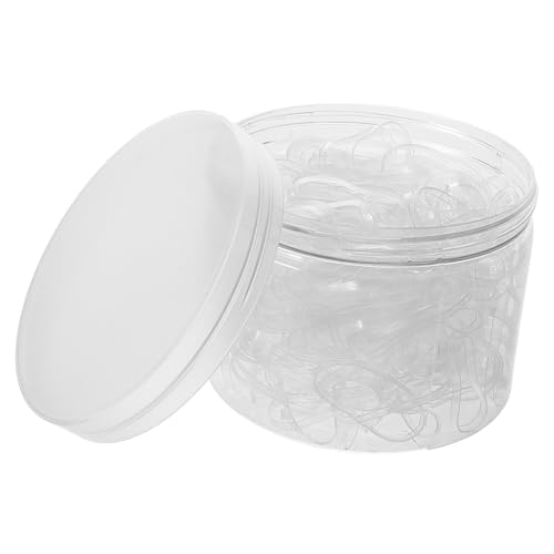 Outanaya 300 Stück Transparente Elastische Haargummis mit Box Kleine Bruchsichere Haarbänder für Mädchen Frauen Vielseitig Einsetzbar Sanft zum Haar Klar und Unauffällig von Outanaya