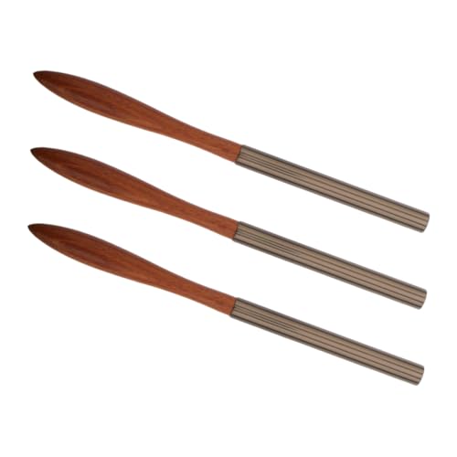 Outanaya 3stücke Nagelzeichnungspinsel Nageldesign-malpinsel Mit Flachem Kopf Ergonomischem Holzgriff Nailart-werkzeuge Für Maniküre-zubehör Nagelbürsten Für Salon-verwendung von Outanaya