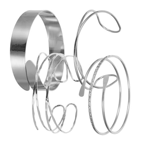 Outanaya 4 Stück Mode legierte Armbänder Einzigartige Armbänder Oberarmarmband Verdrehtes Manschettenarmband trendige Armschiebung Verstellbare Armbinde Zinklegierung Silber Outanaya 4 Stück Mode legierte Armbänder Einzigartige Armbänder Oberarmarmband Verdrehtes Manschettenarmband trendige Armschiebung Verstellbare Armbinde Zinklegierung Silber von Outanaya