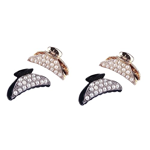 Outanaya 4 Stück Teiliges Große Perlen Strass Haarklammern für Damen Mädchen Haarspangen mit Starkem für Dünnes und Dickes Haar Vielseitig für Alltag Party und Beauty Routine von Outanaya