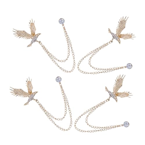 Outanaya 4 Stück Teiliges Herrenbroschen Metallbrosche mit Design und Modischen Quasten Anstecknadeln für Anzüge Mäntel Vielseitige Schmuckaccessoires für Männer und Frauen von Outanaya