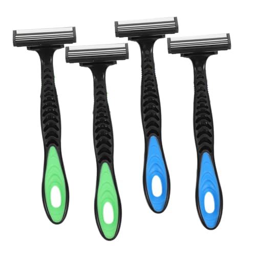 Outanaya 4 Stück Teiliges Herrenrasiererset Lagige Klingen Tragbarer Rasierer für Gesicht Körper Reisen Schnelle Haarentfernung Glatte Rasur kabellos von Outanaya