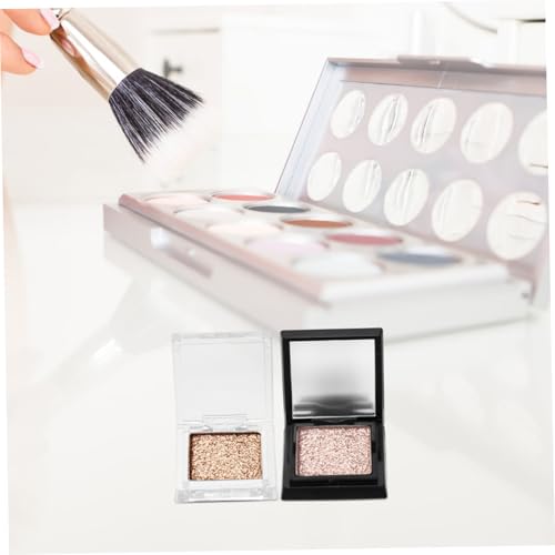 Outanaya 4 Stück Teiliges Make up Leeren Quadratischen Lidschatten Lippenstift behältern in Schwarz und Transparent Langlebige Kosmetik organizer für Lidschatten Puder und Foundation für von Outanaya