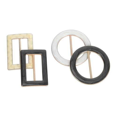 Outanaya 4 Stück Teiliges Metall Klammern für Seidenschals Rutschfeste T Shirt und Krawattenclips mit Rechteckigen und Runden Formen Vielseitig für Kleidung Hüte und Gürtel Accessoires für von Outanaya