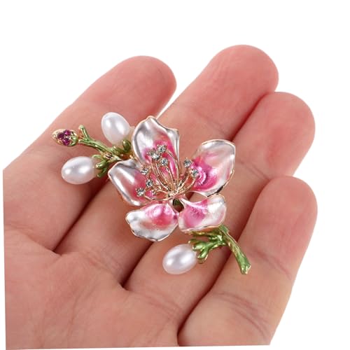 Outanaya 4 Stück Teiliges Vintage Strass Blüten Broschen Perlenbesetzte Blumen Anstecknadeln Schmuck Dekoration für Damen Lapel Pins für Hochzeit und Festliche Kleidung von Outanaya