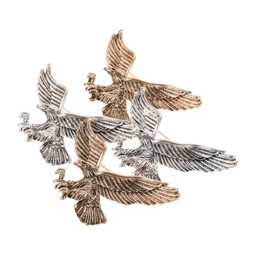 Outanaya 4 Stück Vintage Eagle Broschen für Damen und Herren Anstecknadeln in Antik Silber und Antik Gold für Kleidung Schals und Hüte Robuste Dekoration für Verschiedene Anlässe von Outanaya