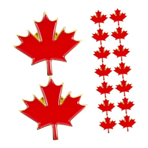 Outanaya 40 Stück Ahornblatt Broschen Anstecknadeln Metall für Tag Herbst Broschen für Hüte Schals Pullover und Mäntel Langlebige Emaille Badges von Outanaya