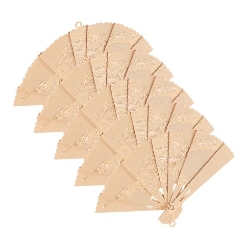 Outanaya 5 Stück Teiliges Diy Schmuckanhänger Kupfer Fächerform Charms für Ohrringe Armbänder Halsketten Handgefertigte Bastelaccessoires Langlebig und Kreativ von Outanaya