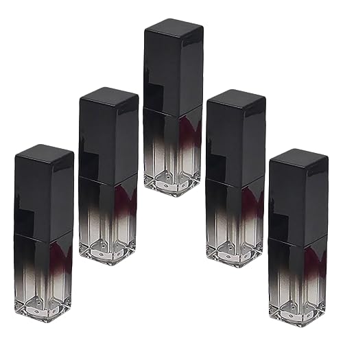 Outanaya 5stücke Schwarz Gradient Reise Lip Farbe Rohre Zarte Lip Gloss Rohr Leere Lipgloss Flasche Diy Kosmetikbehälter Nachfüllbare Aufbewahrungstube von Outanaya