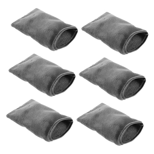 Outanaya 6 Stück Badehandschuhe Körperwäscheschuh Wiederverwendbarer Badehandschuh Gesichtswaschhandschuhe Handschuhe Zum Abschminken Make-up-entferner-handschuh Grey Ballaststoff von Outanaya