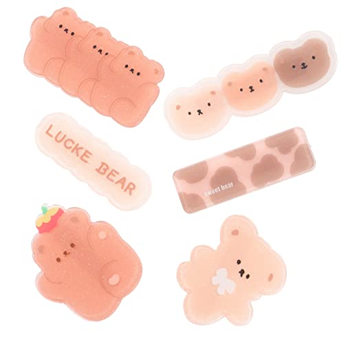 Outanaya 6st Cartoon Bär Haarnadel Haarspangen Cartoon-haarnadel Hair Clips for Women Haarschmuck Für Haarklammer Hair Accessories for Girls Cartoon-haar- Krawatte Acryl Fräulein Tier von Outanaya