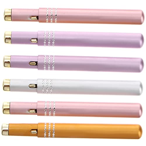 Outanaya 6st Einziehbarer Lippenpinsel Make-up-lippenpinsel Gazekompressen Applikator Für Lippenbalsam Lidschatten Pinsel Makeup Bürsten Make-up-tools Aluminiumlegierung Tragbar Fräulein von Outanaya