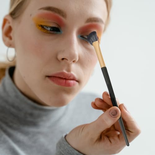 Outanaya 6 Stück Teiliges Augen make up Pinselset mit Schrägem Eyeliner applikator und Augenbrauenpinsel Langlebige Formbeständigkeit Präzise Konturen für Natürliche Augenbrauen und von Outanaya
