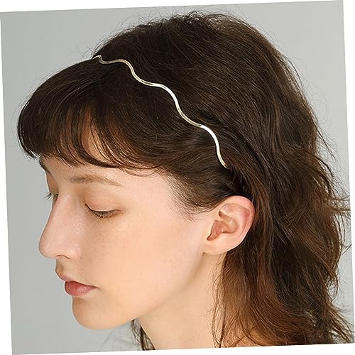 Outanaya 6 Stück Teiliges Dünner Goldfarbener Metall Haarreifen mit Wellenmuster Leichte Stirnbänder für Damen Modisches Haarschmuck Accessoire für Alltag und Besondere Anlässe von Outanaya