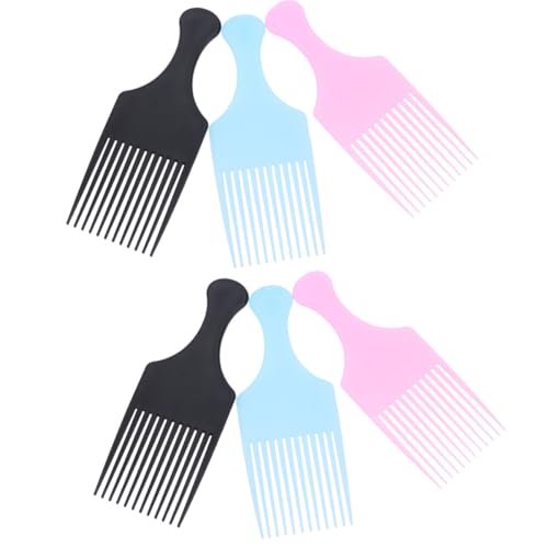 Outanaya 6 Stück Teiliges Großer Breiter Kunststoff haarkämme Sanft Entwirrend mit Glatten Zähnen Vielseitig für Damen Herren und Friseure für Dickes Langes Haar und Professionelle von Outanaya