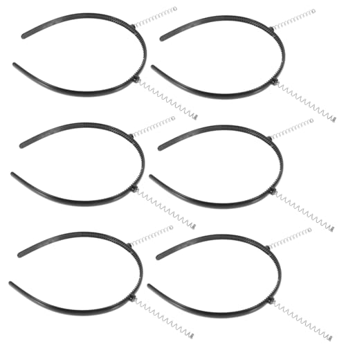 Outanaya 6 Stück Teiliges Stirnband mit Zähnen Elastische Haarreifen für Damen DIY Haarschmuckrahmen Robustes Kunststoffmaterial Vielseitig für Waschen Sport und Styling von Outanaya