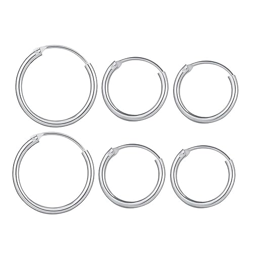 Outanaya 9 Stück Teiliges Stylischer Runder Metall Ohrstecker in Gold Silber Schwarz Kreative Punkige Hiphop Ohrringe für Damen und Herren Leichte Statement Creolen für Alltag und Party von Outanaya