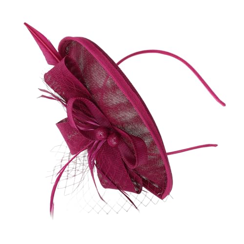 Outanaya Abendlicher Federschleier Haarreif mit Blüten Party Accessoire für Damen Langlebiges Material Einzigartiges Design für Bankett und Bühnenauftritte von Outanaya