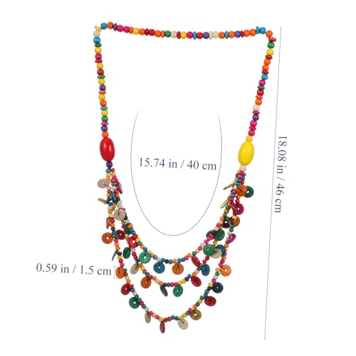 Outanaya Boho Mehrschichtige Holzperlenkette Bunt Kokosnussschale Handgefertigt Sommer Strand Schmuck Damen Modisch Vielseitig Zufällige Farbe Zufällige Farbe von Outanaya