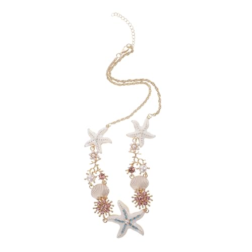 Outanaya Boho Muschelkette mit Anhänger aus Legierung Sommerliche Strandkette Leichter Choker für Strandparty und Urlaub Inspirierter Schmuck für Damen von Outanaya