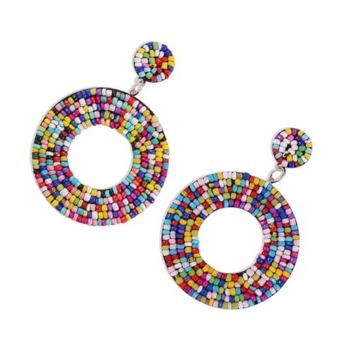 Outanaya Boho Perlenohrringe für Damen Bunte Statement Ohrstecker im Geometrischen Design für Partys und Besondere Anlässe Einzigartiger Schmuck für Frauen und Mädchen von Outanaya