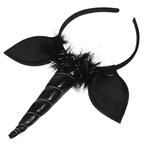 Outanaya Einhorn-haarreifen Schwarz Für Erwachsene Party-kopfschmuck Junge Mädchen-cosplay-haaraccessoire Leicht Und Robust Mit Feinen Details von Outanaya