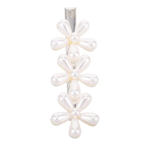 Outanaya Eleganter Silberner Haarclip mit Perlen Sonnenblume Haarklammer mit Zähnen Vielseitiger Haarschmuck für Damen und Mädchen Leicht und Kompakt für Unterwegs von Outanaya