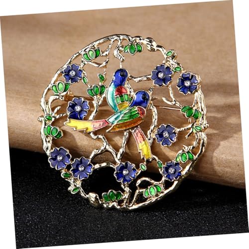 Outanaya Enamel Brosche Vogelmotiv Vintage Schmucklegierung Leichtes Zartes Accessoire für Damen Kleidung Jacken Taschen für Muttertag Geburtstag Hochzeit Dekorativ und Vielseitig von Outanaya