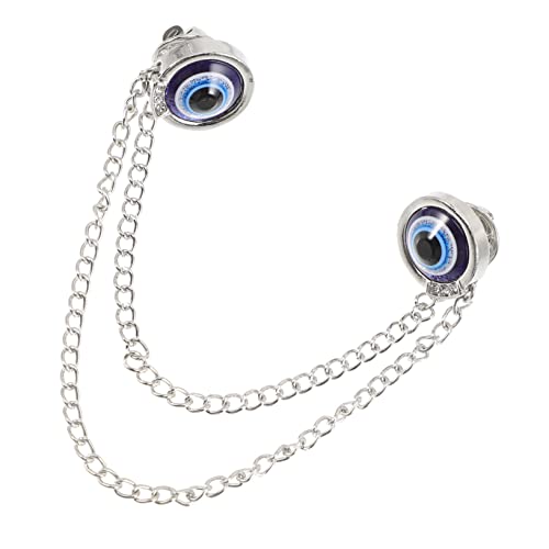 Outanaya Fashion Evil Eye Brosche Clip für Herren Anstecknadel mit Retro Design zur Verzierung von Shirts Schals und Silber von Outanaya