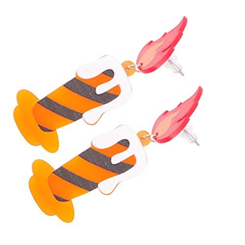 Outanaya Flammen Ohrringe Damen Ohrhänger Leichtes Design Rote Kerzenflamme Party Schmuck Halloween Karneval Cosplay von Outanaya