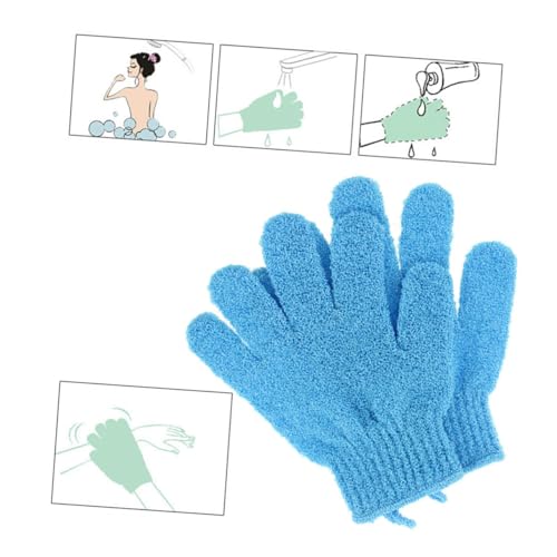 Outanaya Fünf finger peelinghandschuhe Bad Duschhandschuhe aus Flexiblem Material ein Beidseitig Nutzbar für Männer Frauen Sanftes Körperpeeling Kompatibel mit Seife und Duschgel von Outanaya