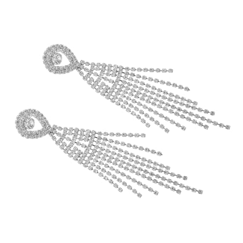 Outanaya Glamouröse Lange Statement Ohrringe mit Funkelnden Tasseln Leichte Baumel Ohrringe in Silberner für Party Abschlussball und Festliche Anlässe Outanaya Glamouröse Lange Statement Ohrringe mit Funkelnden Tasseln Leichte Baumel Ohrringe in Silberner für Party Abschlussball und Festliche Anlässe von Outanaya