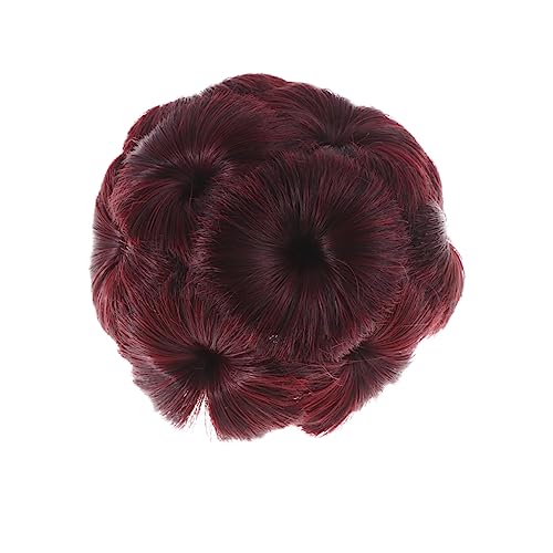 Outanaya Haarbun Clip mit Blumen Design Haarspange für Damen Haarklammer für Voluminöse Hochsteckfrisuren Weinrot Einfach zu Verwenden und Langlebig von Outanaya