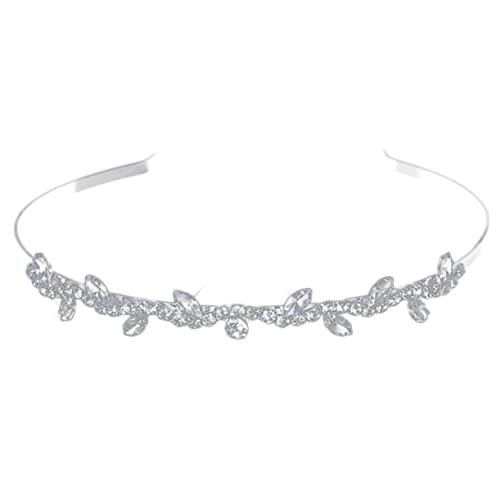 Outanaya Haarreif mit Krone Handgefertigtes Mädchen Haarschmuck Stirnband für Geburtstag Hochzeit Party Zartes Design für Blumenmädchen und Festliche Anlässe von Outanaya