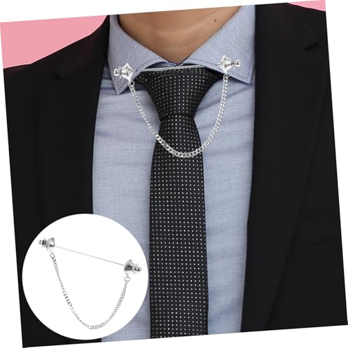 Outanaya Herren Krawattennadel Metall Ketten Brosche Klassische Kragen Pin Anstecknadel für Hemd Anzug Dekorativ Vielseitig Eleganter Stil von Outanaya