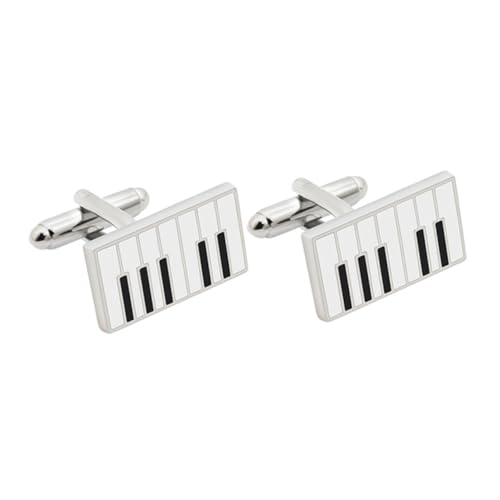 Outanaya Herren Manschettenknöpfe Piano Design aus Metall Klassische Business Shirt Cufflinks für Hochzeit Konzert und Formelle Anlässe von Outanaya