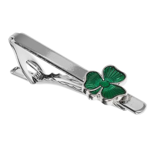 Outanaya Irischer Kleeblatt Krawattenclip aus Robustem Legierungsmetall Stilvolles Business Accessoire für Herren Hält Krawatte Sicher Einzigartiges Shamrock Design für Bankette und von Outanaya