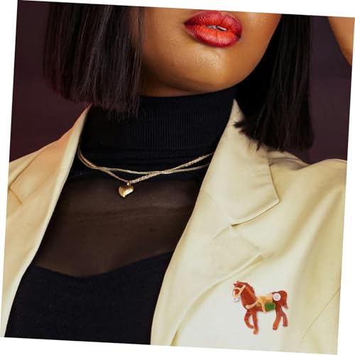 Outanaya Kreative Pferdebrosche aus Metall für Damen Einzigartiges Tier Langlebiger Leicht und Vielseitig Tragbar Modisches Accessoire für Kleidung Rucksack Schal und Festliche Anlässe von Outanaya