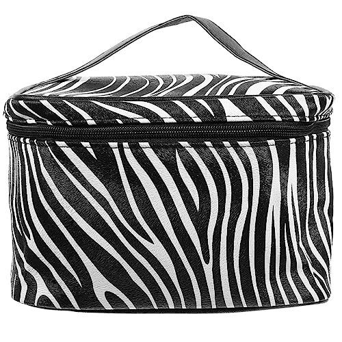 Outanaya Niedlicher Zebra-Make-up-Organizer Zahnpastabeutel Wäschebeutel Make-up-Organizer-Tasche Beutel Für Make-up-Pinsel Koffer-Organizer Makeup Tasche Fräulein Beauty-Tasche Tragbar Pu von Outanaya