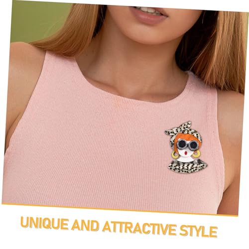 Outanaya Modische Mädchen brosche aus Acryl mit Anstecknadel Trendiger Broschenschmuck für Damen Vielseitige Kragenspange Elegante Kleidung Deko für Pullover Schals und Jacken von Outanaya