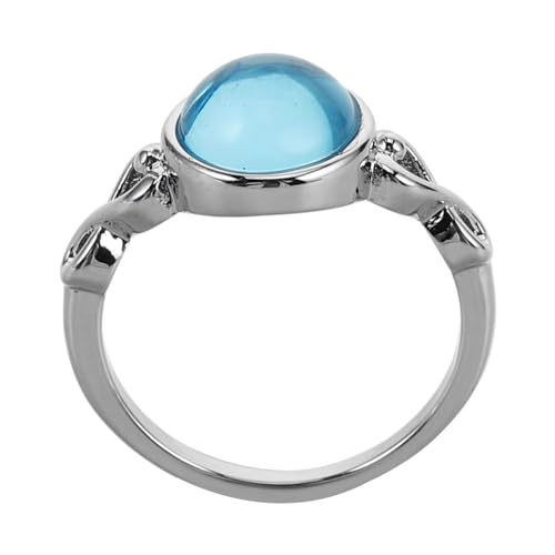 Outanaya Mondstein Glasring Damen Ring Kupfer Minimalistisch Statement Band Komfortable Us Eleganter Schmuck Für Alltag Hochzeit Verlobung von Outanaya