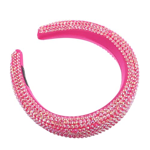 Outanaya Padded Breites Strass Haarband Eleganter Braut Haarschmuck Flexibles Mode Stirnband für Damen Verstellbar Geeignet für Hochzeit Party Festliche Anlässe von Outanaya