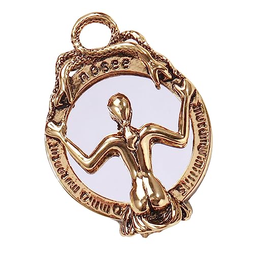 Outanaya Punk Skelett Brosche aus Legiertem Multifunktional als Spiegel und Anhängerbrosche Retro Stil Leichtes Design Modisches Accessoire für Party Schmuck Damen von Outanaya