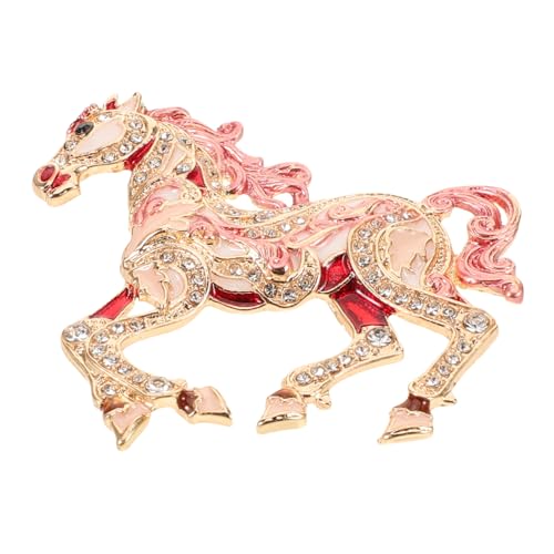 Outanaya Rhinestone Pferdebrosche Kawaii Vintage Tier Anstecknadel Strass Schmuck für Damen Schals Kleider Party Accessoire Vielseitig Tragbar von Outanaya