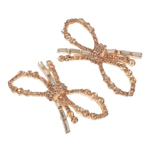 Outanaya Schuhclips Strasssteinen Schleifen design Abnehmbare Braut Schuhschnalle Eleganter Schuhschmuck für Pumps und High Heels Einfache Anbringung Vielseitiges Accessoire für von Outanaya